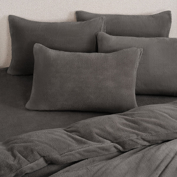 Image 2 Image 3 Go to slide 1 Go to slide 2 Go to slide 3 1/3 Sheraton Luxury Cosy Teddy Fitted Sheet Set Charcoal