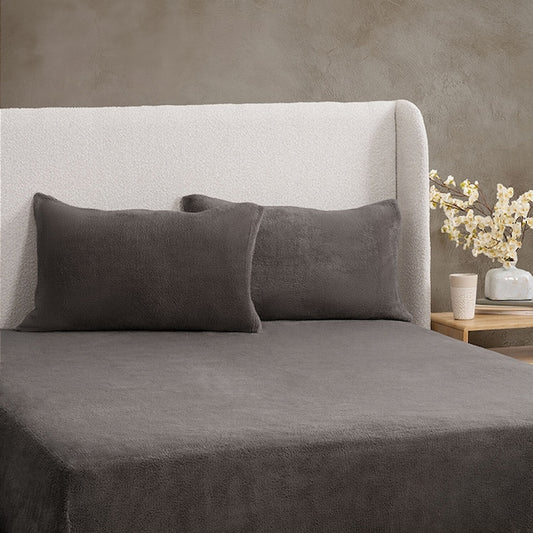 Image 2 Image 3 Go to slide 1 Go to slide 2 Go to slide 3 1/3 Sheraton Luxury Cosy Teddy Fitted Sheet Set Charcoal